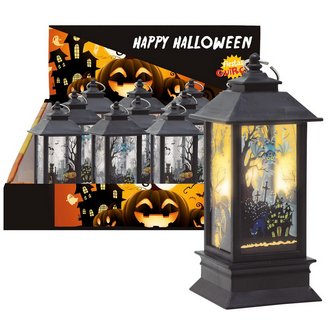 12 darabos Világító Halloween Dekor Lámpás Szett, 12,5 x 5 cm