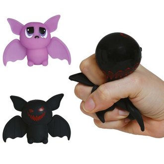 12 db-os Gumi Denevér Szorítós Játék Válogatás Halloweenre, 9 cm