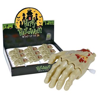 12 db Sétáló Zombi Kéz Felhúzós Játék Halloweenre, 9 cm