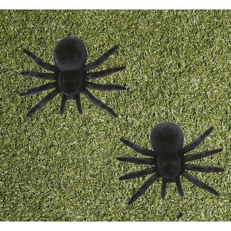 2 db Fekete Pók Dekoráció Halloweenre, 10 cm