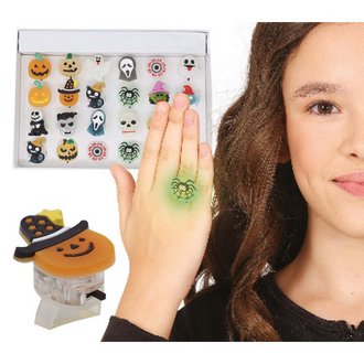 24 db LED-es Halloween Gyűrű Szett, 3 cm