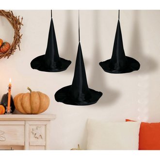 3 db Függő Boszorkány Kalap Halloweenre, 18 cm