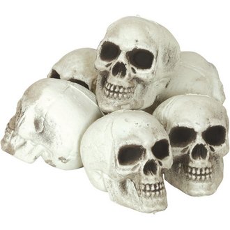 6 db Koponya Szett Halloweenre, 8 cm