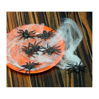 8 db Műanyag Pók Halloweenre, 6 cm