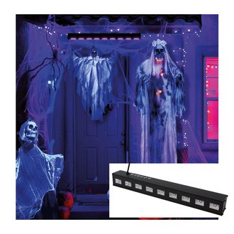 9 LED UV Fekete Fény Lámpa Beltéri Használatra Halloweenre, 9x3 W