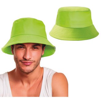 90-es évek Neon Zöld Bucket Kalap Felnőtteknek