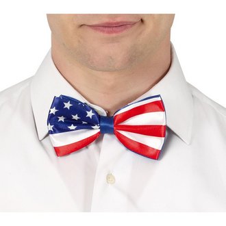 Amerikai Zászló Mintás Csokornyakkendő Férfiaknak, 12 cm