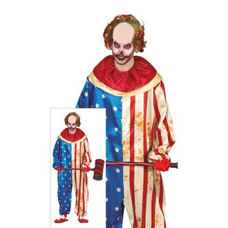 Amerikai Zászló Mintás Ijesztő Bohóc Jelmez Halloweenre