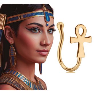 Arany Ankh Mű Orrkarika Egyiptomi Jelmezhez
