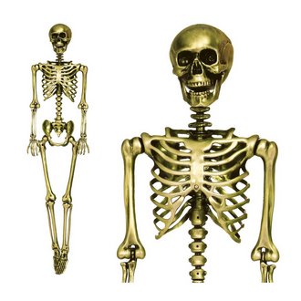 Arany Csontváz Dekoráció Halloweenre, 160 cm