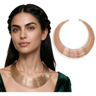 Arany Fém Choker Nyaklánc Nőknek Hercegnő Jelmezhez