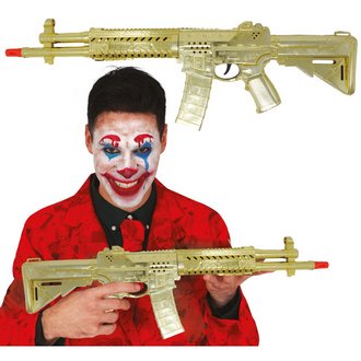 Arany Metál Játékpuska Kiegészítő Halloweenre, 58 cm