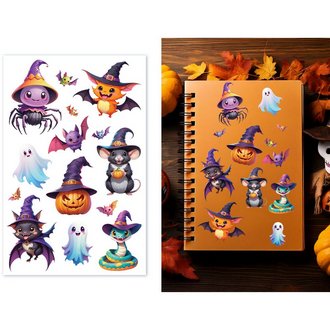 Aranyos Halloween Matrica Szett