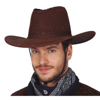 Barna Műbőr Cowboy Kalap Felnőtteknek