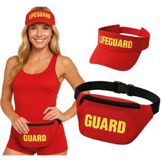 Baywatch Mentőőr Napellenző és Övtáska Szett Nőknek