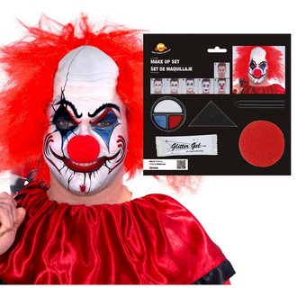 Bohóc Smink Szett Orrral Halloweenre