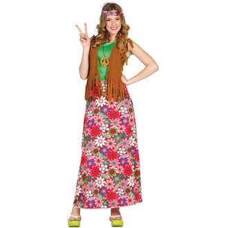 Boldog Hippie Női Jelmez Szett a 60-as Évekből