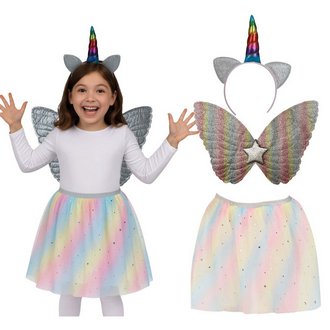 Csillogó Egyszarvú Jelmez Szett Lányoknak