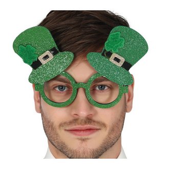 Csillogó Zöld Kobold Kalap Szemüveg Unisex Felnőtteknek Szent Patrik Napjára