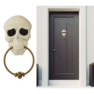 Csontváz Ajtókopogtató Halloweenre, 30 cm