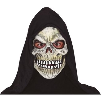 Csontváz Maszk Kapucnival Felnőtteknek Halloweenre