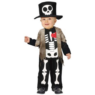 Cuki Csontváz Fiú Jelmez Halloweenre
