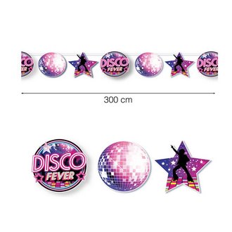 Disco Füzér Party Dekorációra, 300 cm