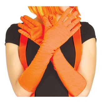 Elegáns Hosszú Narancssárga Kesztyű Nőknek, 42 cm