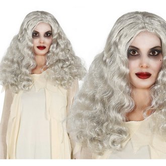 Ezüst Hosszú Hullámos Zombi Paróka Nőknek Halloweenre