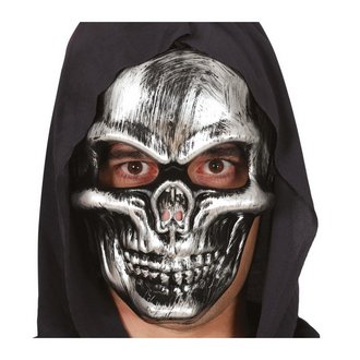 Ezüst Koponya Maszk Felnőtteknek Halloweenre