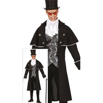 Ezüstös Vámpír Férfi Jelmez Halloweenre