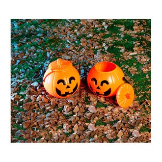 Fedeles Tök Kosár Halloweenre, 17x14 cm