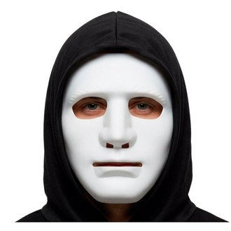 Fehér PVC Arc Maszk Felnőtteknek Halloweenre