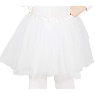 Fehér Tütü Szoknya Lányoknak, 30 cm