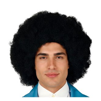 Fekete Afro Paróka Férfiaknak a 70-es Évek Tematikus Partihoz