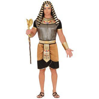 Fekete-Arany Egyiptomi Fáraó Férfi Jelmez Szett