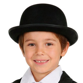 Fekete Bolyhos Gyerek Keménykalap