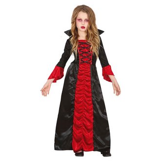 Fekete-Bordó Vámpír Lány Jelmez Halloweenre