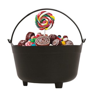 Fekete Boszorkányüst Halloweenre, 32 cm