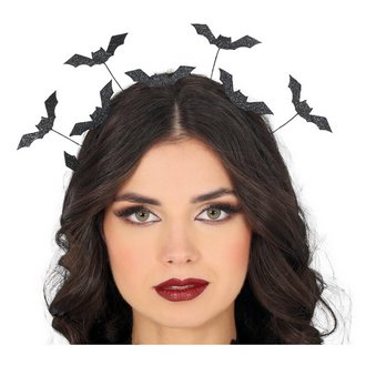 Fekete Csillogó Denevér Hajpánt Halloweenre