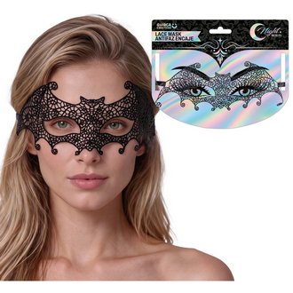 Fekete Csipke Denevér Női Maszk Halloweenre
