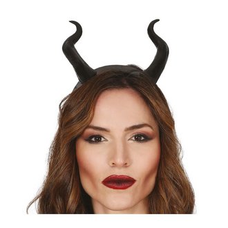 Fekete Démon Szarv Fejpánt Halloweenre