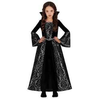 Fekete-Ezüst Vámpír Jelmez Lányoknak Halloweenre