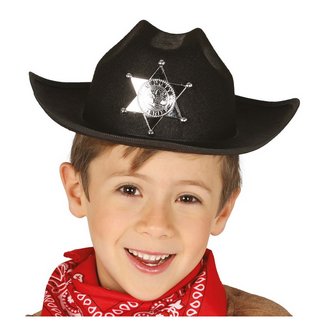 Fekete Filc Sheriff Kalap Fiúknak