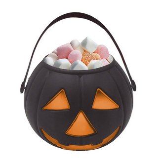 Fekete Halloween Tök Kosár,  15 cm