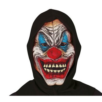 Fekete Kapucnis Ijesztő Bohóc Maszk Felnőtteknek Halloweenre