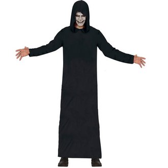 Fekete Kapucnis Tunika Felnőtteknek Halloweenre