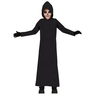 Fekete Kapucnis Tunika Gyerek Jelmez Halloweenre