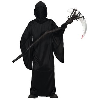 Fekete Kaszás Fiú Jelmez Halloweenre