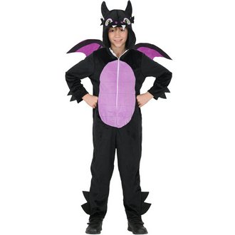 Fekete-Lila Sárkány Fiú Jelmez Halloweenre